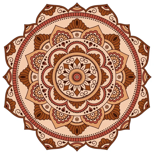Vektör renk mandala. Mehndi stili.