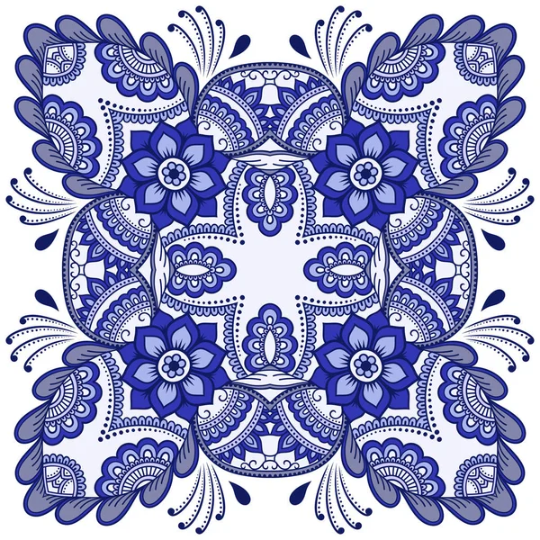 Vektör renk mandala. Mehndi stili.