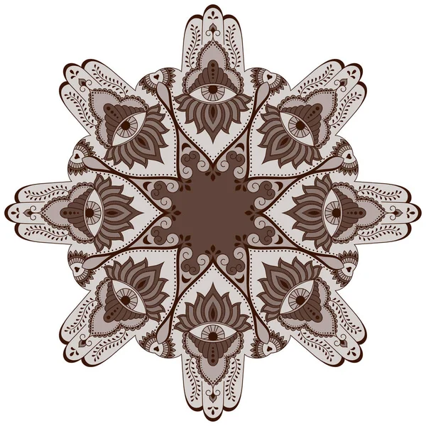 Mandala de color vectorial. Estilo Mehndi . — Archivo Imágenes Vectoriales