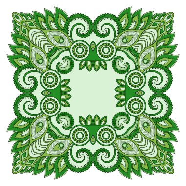 Renkli dekorasyon mandala formunda. Mehndi tarzı. Dekoratif desen oryantal tarzı. Doğu etnik desen.