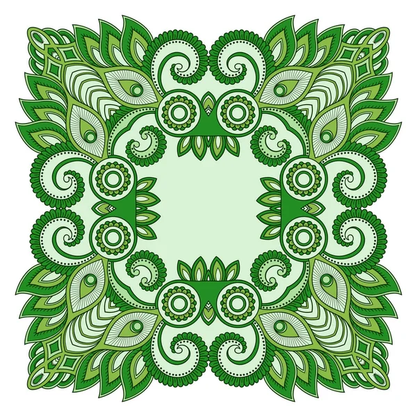 Decoración de colores en forma de mandala. Estilo Mehndi. Patrón decorativo en estilo oriental. Patrón étnico oriental . — Vector de stock