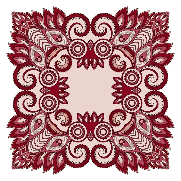 Decoração colorida em forma de mandala. Estilo Mehndi. Padrão decorativo em estilo oriental. Padrão étnico oriental . — Vetor de Stock