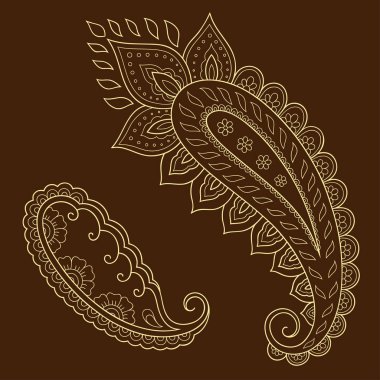 Kına dövme çiçek şablon. Mehndi tarzı. Oryantal tarzı süs desenleri.