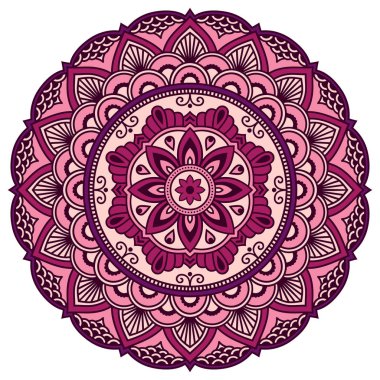 Renkli dekorasyon mandala formunda. Mehndi tarzı. Dekoratif desen oryantal tarzı. Doğu etnik desen.