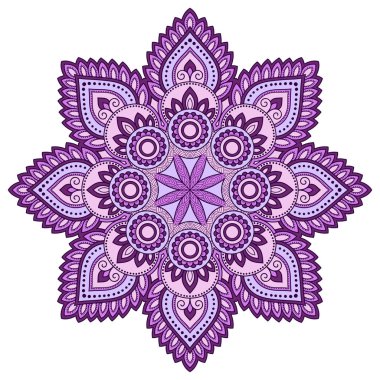 Renkli dekorasyon mandala formunda. Mehndi tarzı. Dekoratif desen oryantal tarzı. Doğu etnik desen.