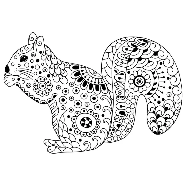 Doodle stilize sincap. Kitabı, poster, Yazdır veya dövme renklendirme için kroki. Elle çizilmiş vektör çizim doodle hayvan. Yetişkin antistress boyama sayfası.