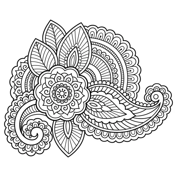 Henna șablon de flori de tatuaj. Stilul Mehndi. Set de modele ornamentale în stil oriental . — Vector de stoc