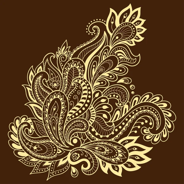 Kına dövme çiçek şablon. Mehndi tarzı. Oryantal tarzı süs desenleri.