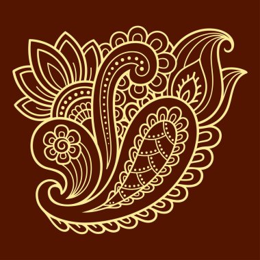 Kına dövme çiçek şablon. Mehndi tarzı. Oryantal tarzı süs desenleri kümesi. Kına dövme çiçek şablon. Mehndi tarzı. Oryantal tarzı süs desenleri.