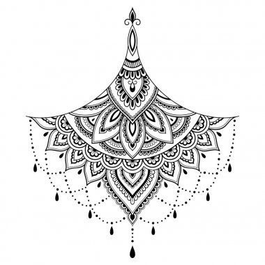 Kına dövme çiçek şablon. Mehndi tarzı. Oryantal tarzı süs desenleri kümesi. Kına dövme çiçek şablon. Mehndi tarzı. Oryantal tarzı süs desenleri.