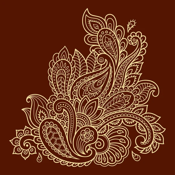 Henna șablon de flori de tatuaj. Stilul Mehndi. Set de modele ornamentale în stilul oriental.Henna șablon de flori de tatuaj. Stilul Mehndi. Set de modele ornamentale în stil oriental . — Vector de stoc