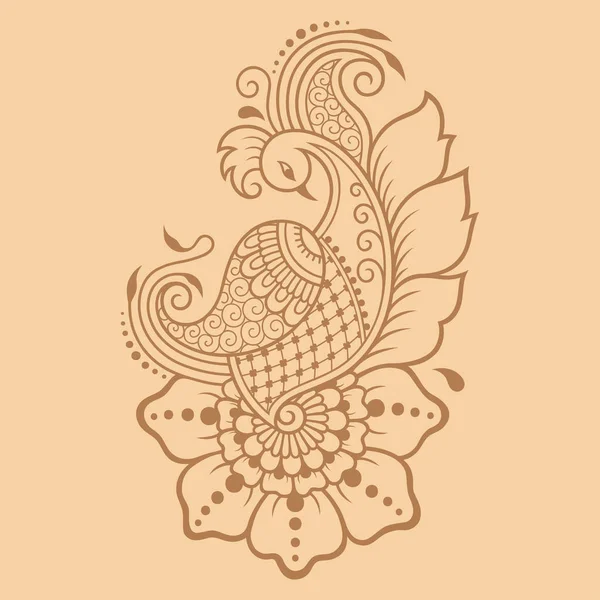 Kına dövme çiçek şablon. Mehndi tarzı. Oryantal tarzı süs desenleri.