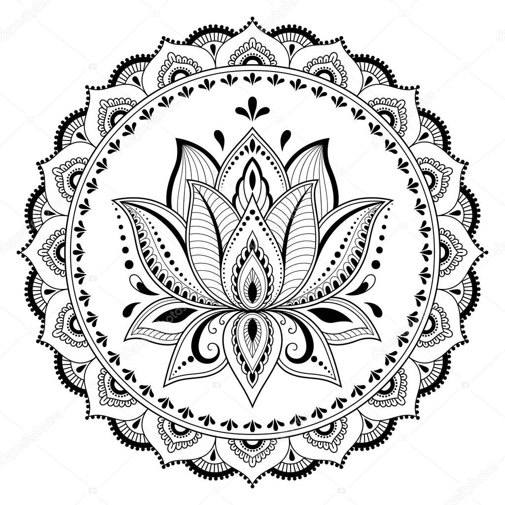 Circular Pattern Form Mandala Henna Tatoo Mandala Mehndi ...