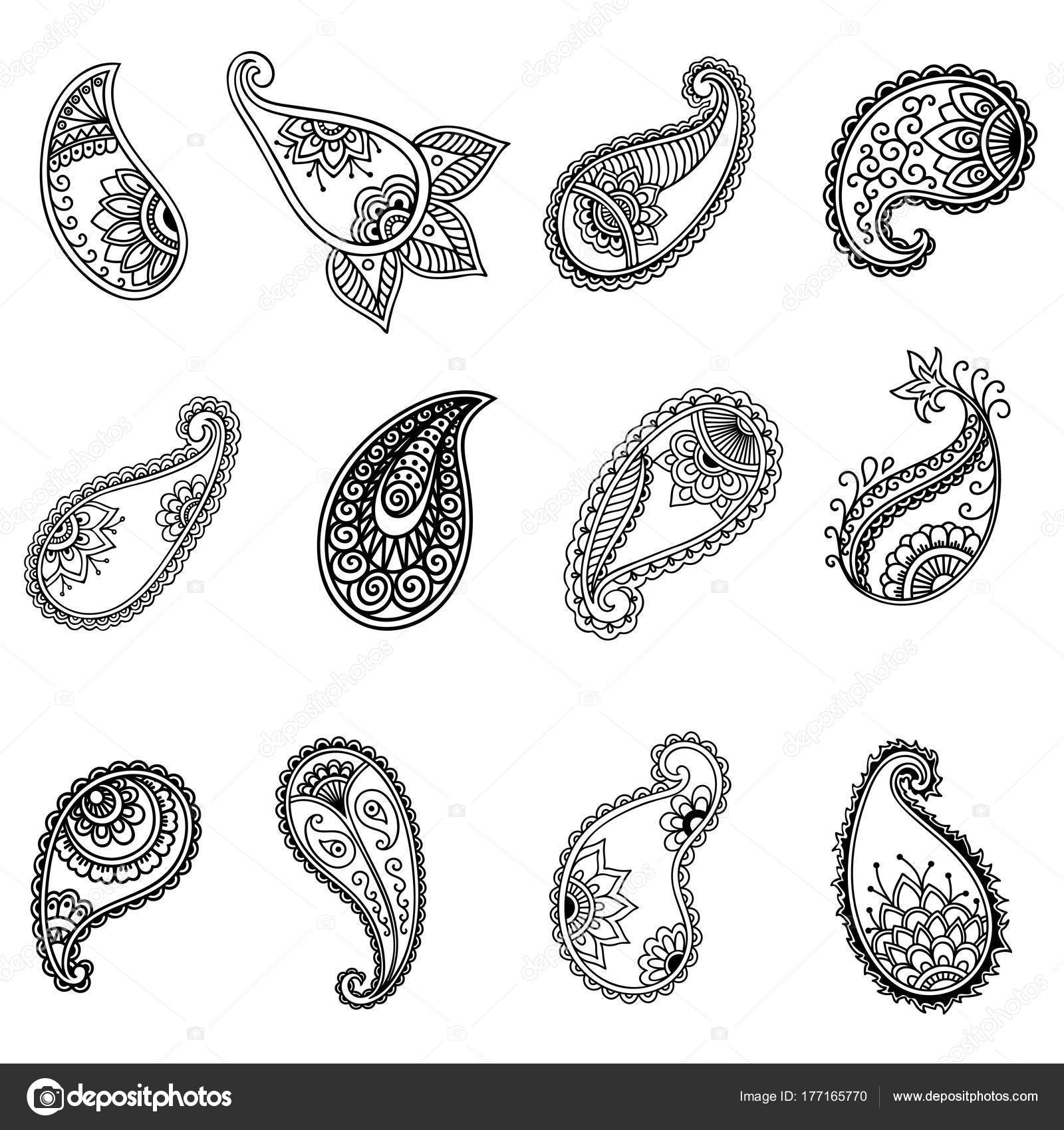 Henna Tattoo Flower Template Indian Style Ethnic Floral Paisley Lotus Stock  Vector by ©rugame.tera.gmail.com 177165770, image size:1600x1700