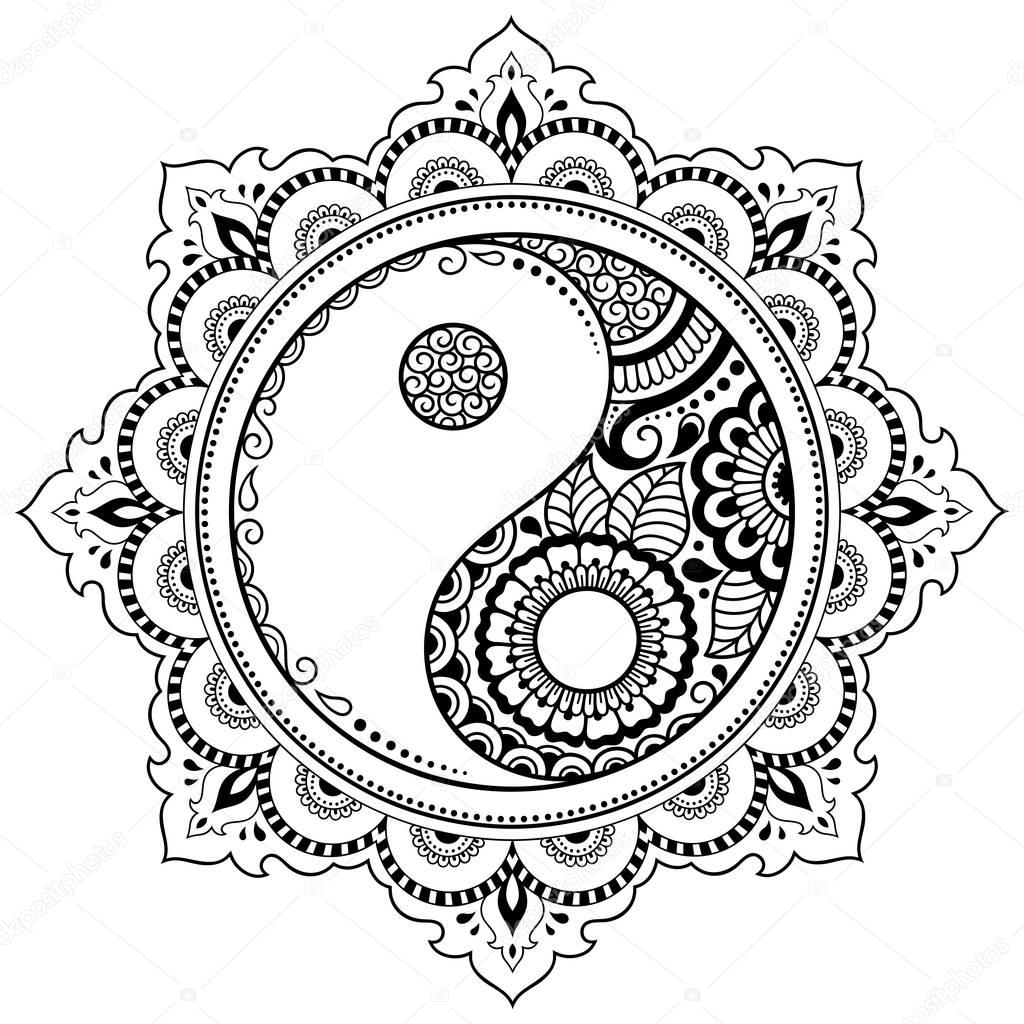 Download Circular Pattern Form Mandala Yin Yang Decorative Symbol ...