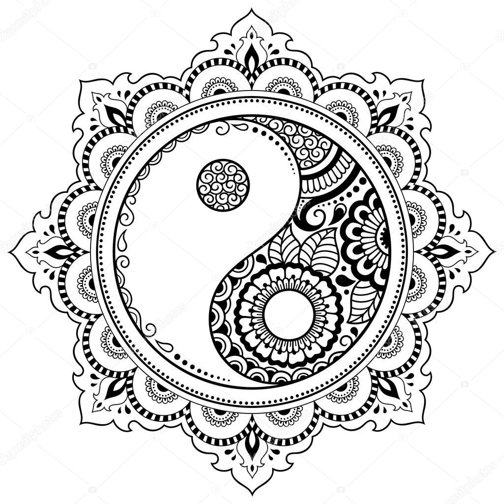 Download Circular Pattern Form Mandala Yin Yang Decorative Symbol ...