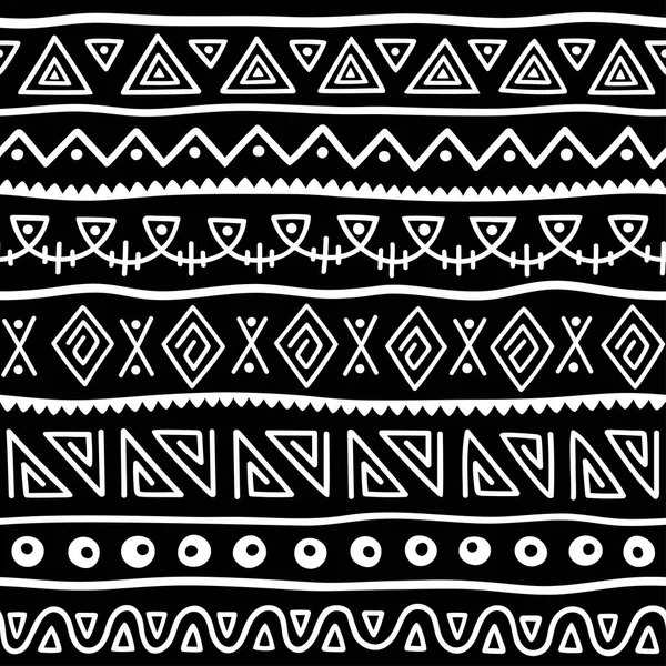 Patrón Sin Costuras Estilo Étnico Elemento Ornamental Tema Africano Conjunto — Vector de stock