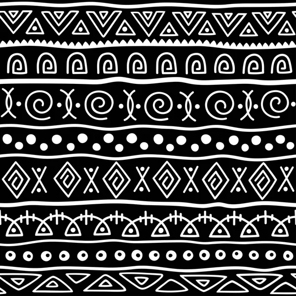 Seamless Pattern Ethnic Style Ornamental Element African Theme Set Seamless — Stock Vector