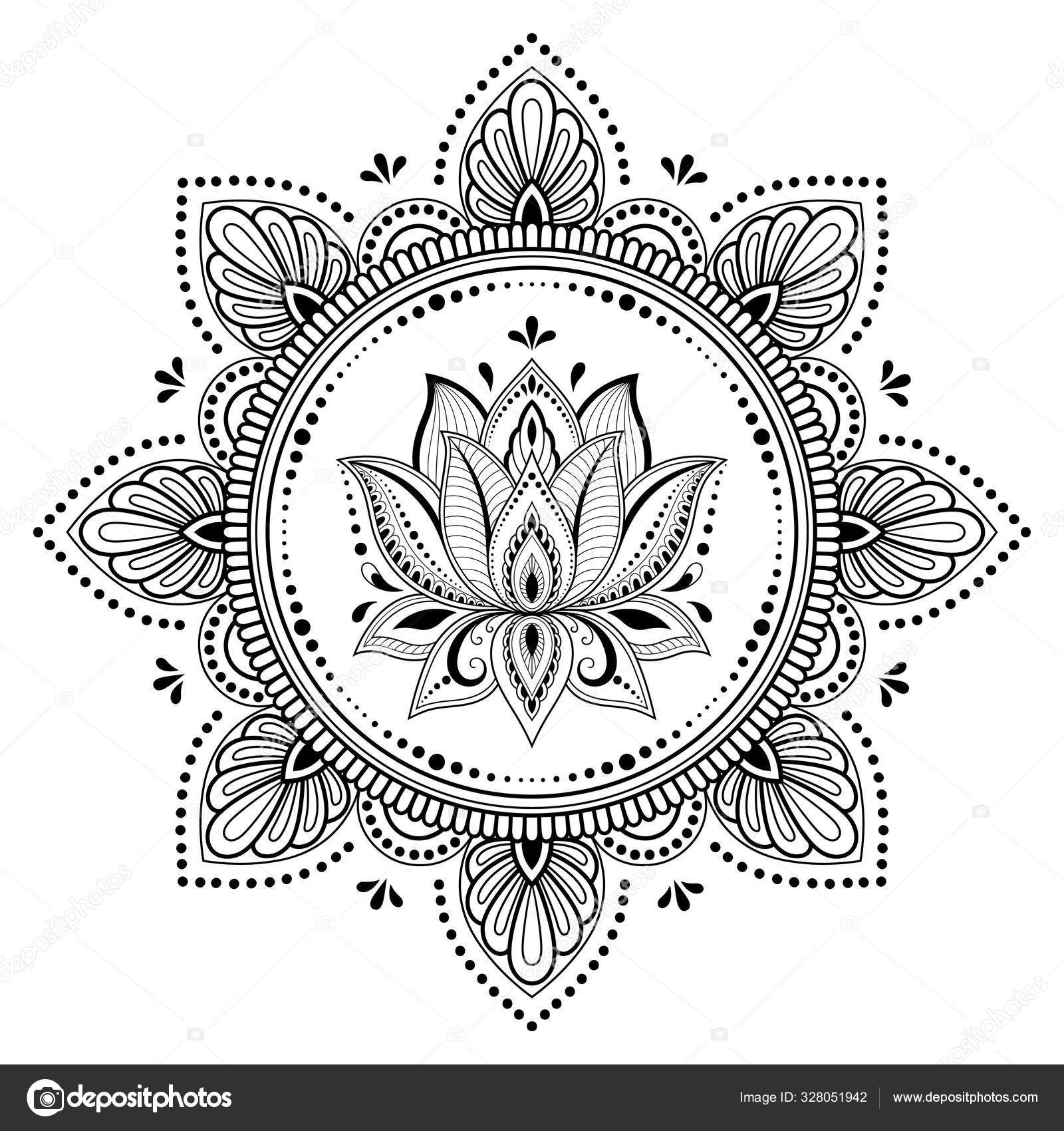 Mandalas ethnic style decorative lotus flower Vector Image