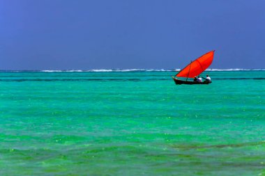 Turquoise water Zanzibar beaches clipart