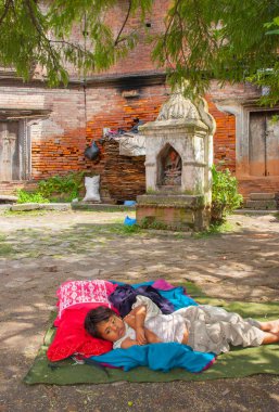 Çocuk battaniye var döşeme