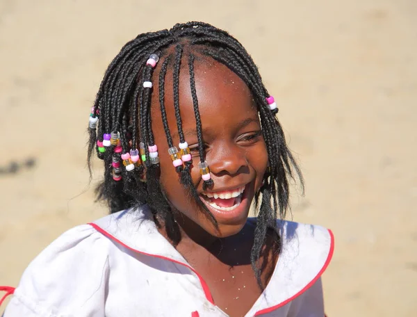 Küçük kız Mozambik Adası — Stok fotoğraf