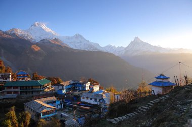 Ghorepani dan dağ Köyü'nde görüntüleme
