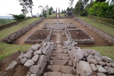 Candi Cetho antik Hindu tapınağı
