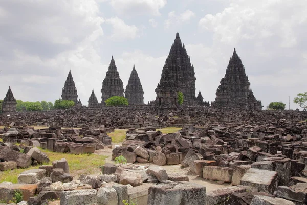 Prambanan chrámy v Indonésii — Stock fotografie