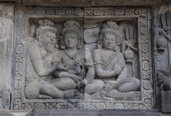 Opluchting panel van Prambanan tempel — Stockfoto