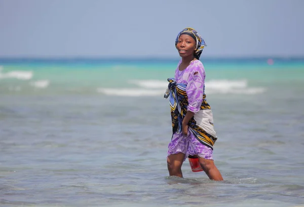 Widok kobiety na Zanzibar — Zdjęcie stockowe