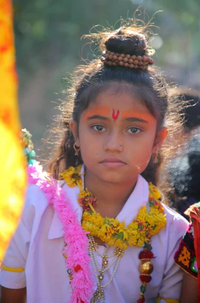 Cute girl of Diu island — Stock Photo, Image