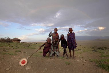 insanlar Masai köylerde