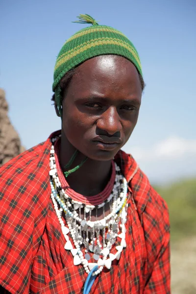 マサイ族の村の男 — ストック写真