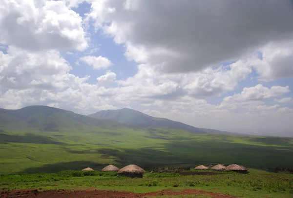 Landschaft in der afrikanischen Savanne — Stockfoto