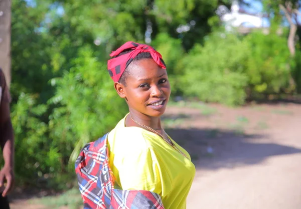 Beautiful Young Local Woman Posing Zanzibar Tanzania — Stock Photo, Image