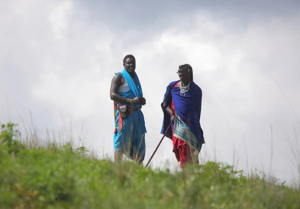 Vesnice Masajů kmen — Stock fotografie