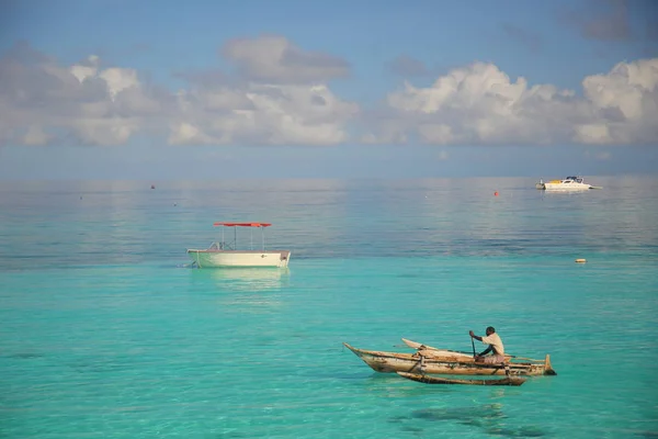 Nádherná Pláž Tropickém Ostrově Zanzibar — Stock fotografie