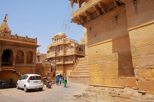 Staré město palác uvnitř Jaisalmer Fort — Stock fotografie