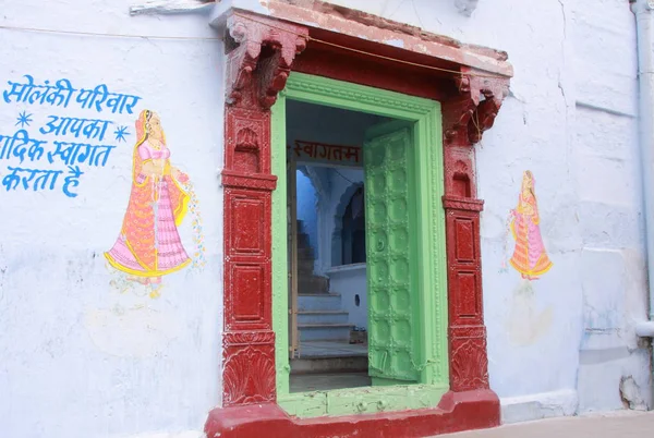 Fresco velho em uma parede em Jodhpur — Fotografia de Stock