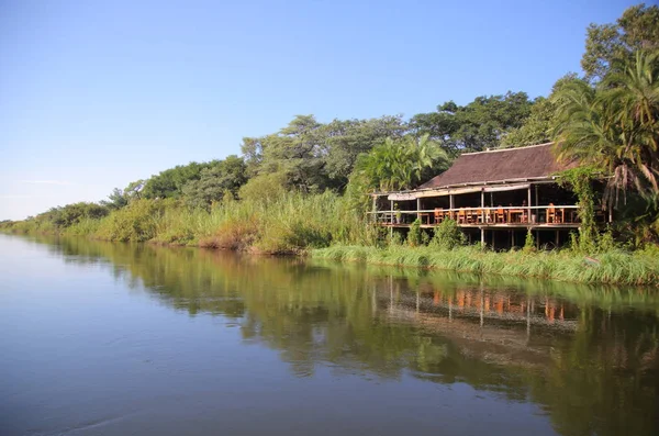 Okavango fluss, ngepi camp — Stockfoto