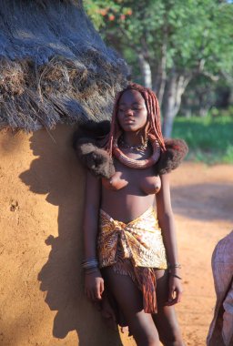 Yerel kadın köy Himba kabilesi