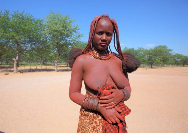 Yerel kadın köy Himba kabilesi