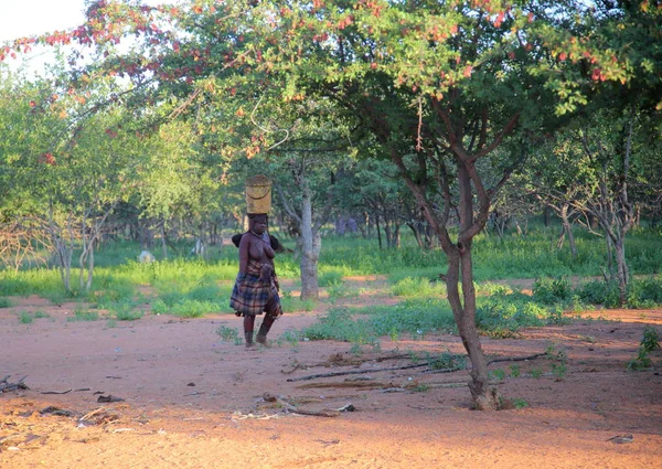 Mulher local na aldeia da tribo Himba — Fotografia de Stock