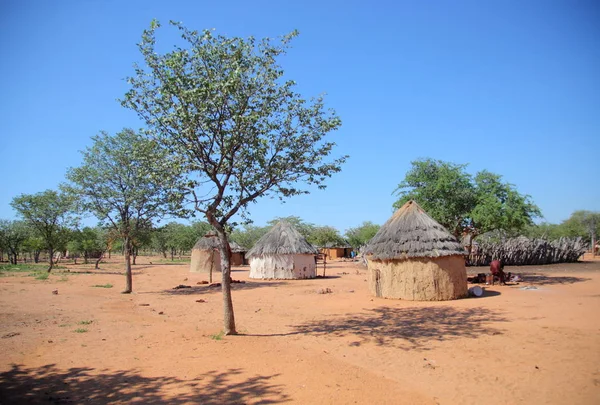 Vila da tribo Himba (região de Kunene ) — Fotografia de Stock