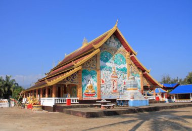  tapınakta Huay Xai, Laos.