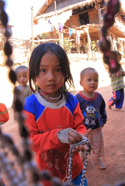 stock image The Akha Ya-Er hill tribe kids