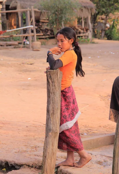 Unidentified Akha tribe girl — Stock Photo, Image