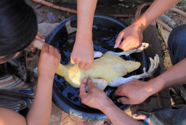 Akha Ya-Er tepe kabile çocuklar