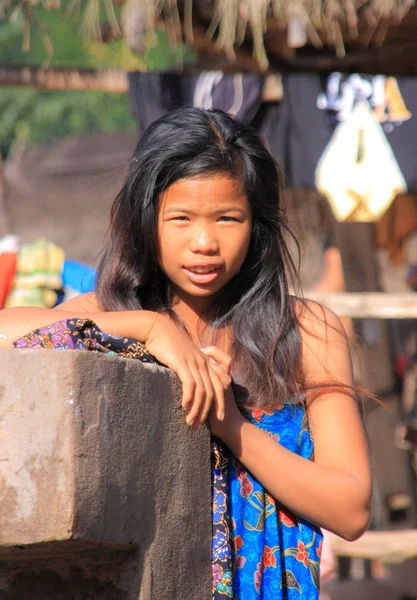 Unidentified Akha tribe girl — Stock Photo, Image